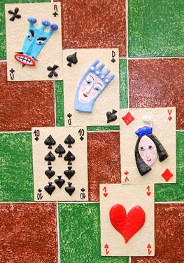 Jeu de cartes géantes fabriqué en arts créatifs
